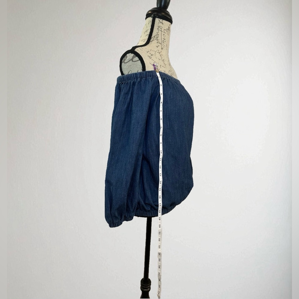 Universal Thread Off-Shoulder Chambray Denim Top - image 2